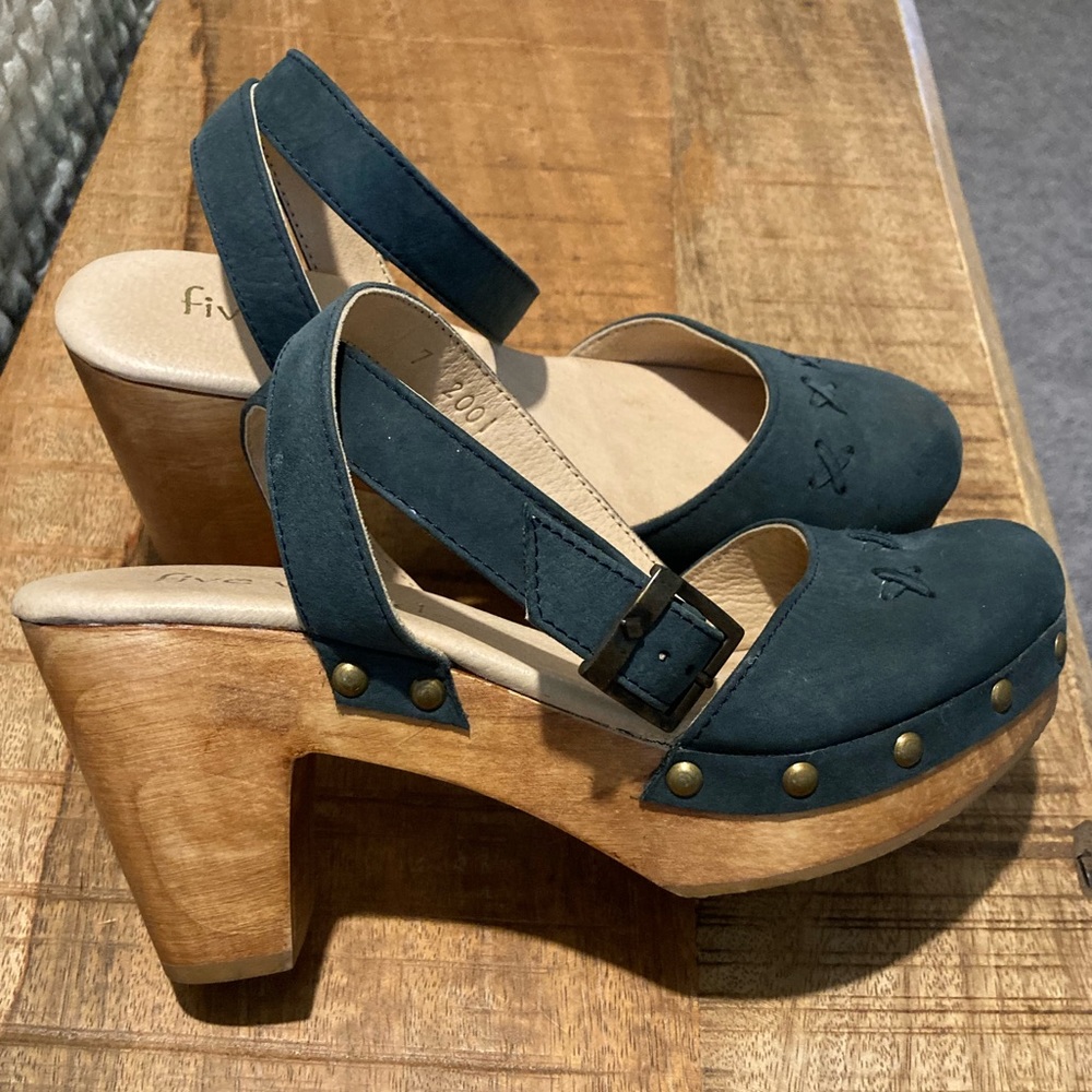 Five Worlds Leather Studded Clogs
